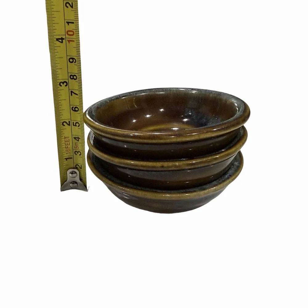 Neher Clay Pottery Set Of 3 Small Glazed Bowls 4